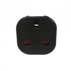 Travel Adapter Plug - UK to Europe (Type C) with Safety Shutter - Black